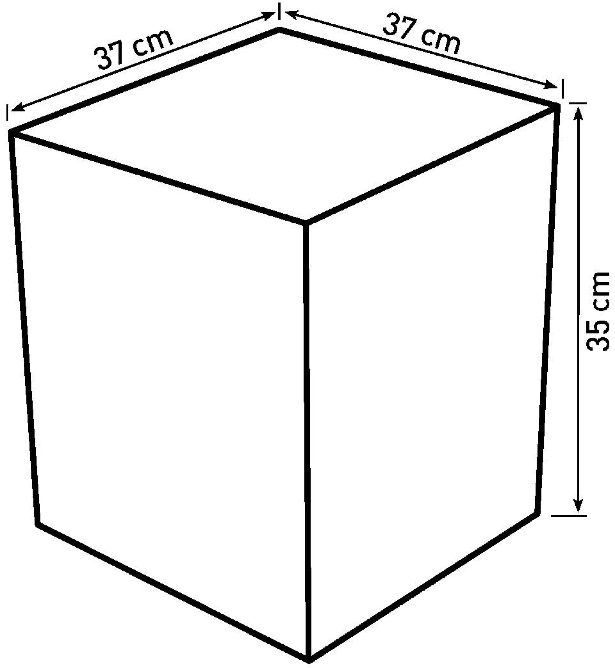Homeville Kurv firkantet med håndtag 37x37x35cm