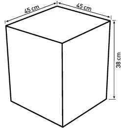 Homeville Kurv firkantet med håndtag 45x45x38cm