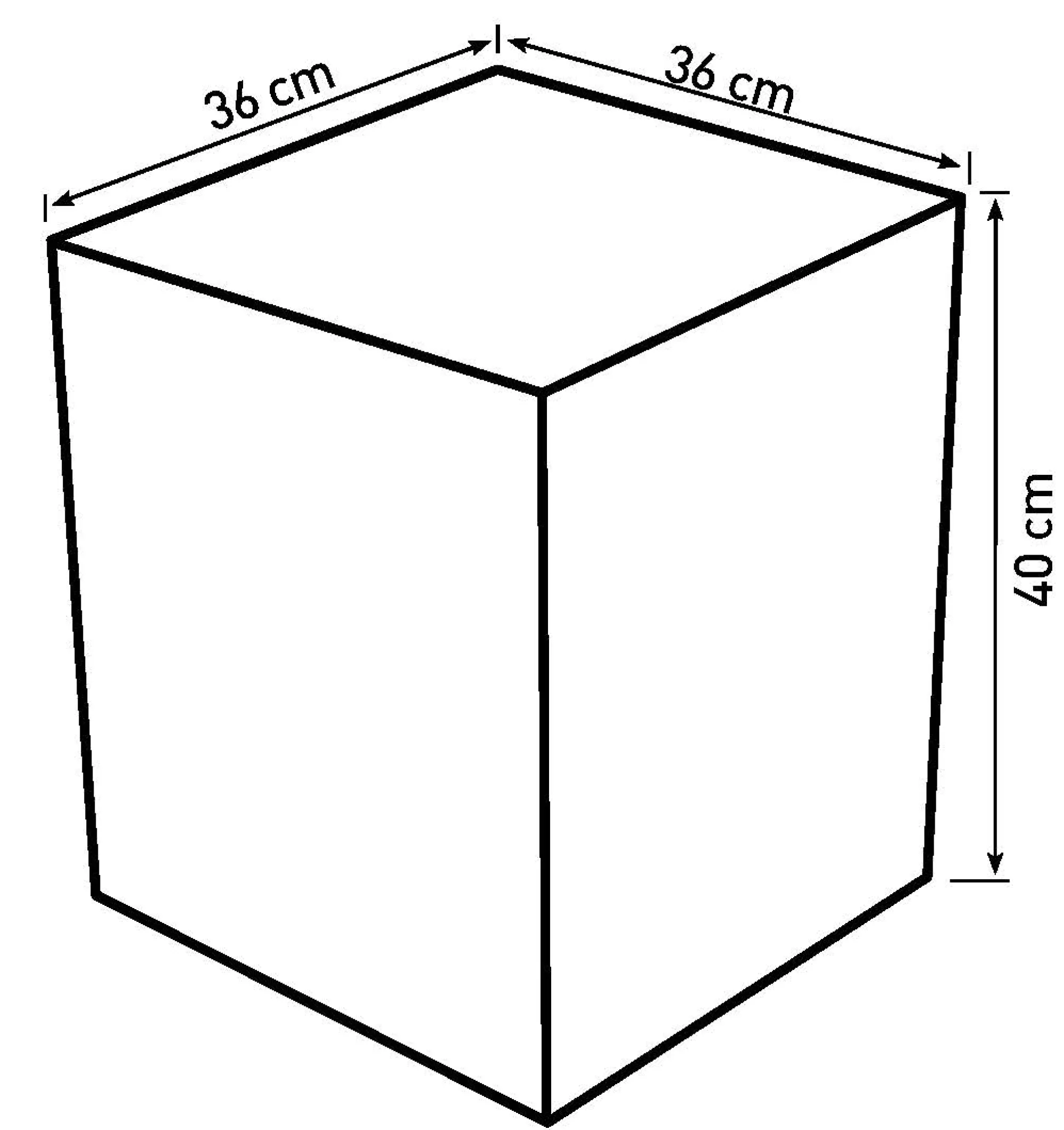 Homeville Kurv firkantet med håndtag 36x36x40cm