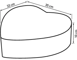Homeville Kurv hjerteformet 33x35x10cm