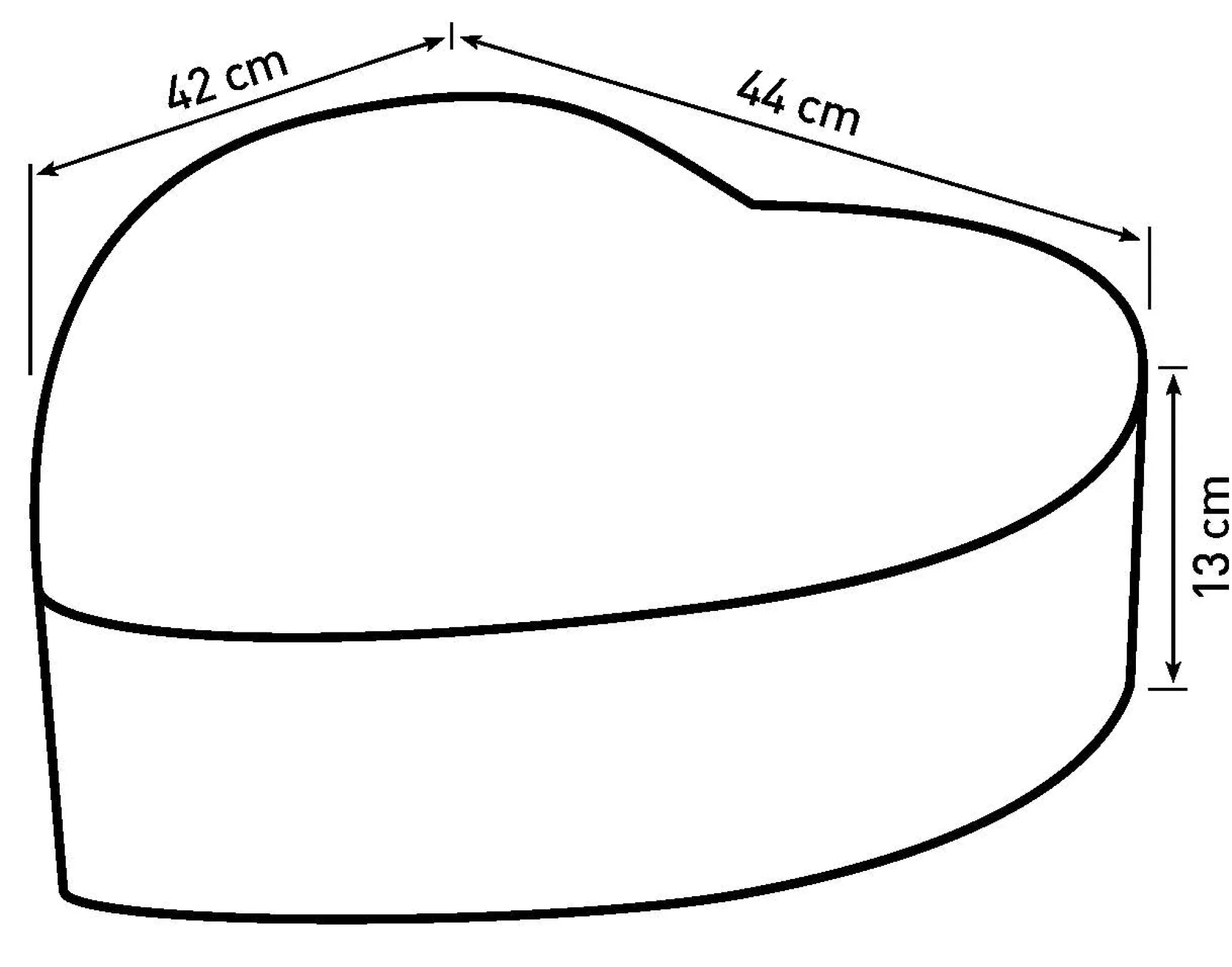 Homeville Kurv hjerteformet 42x44x13cm