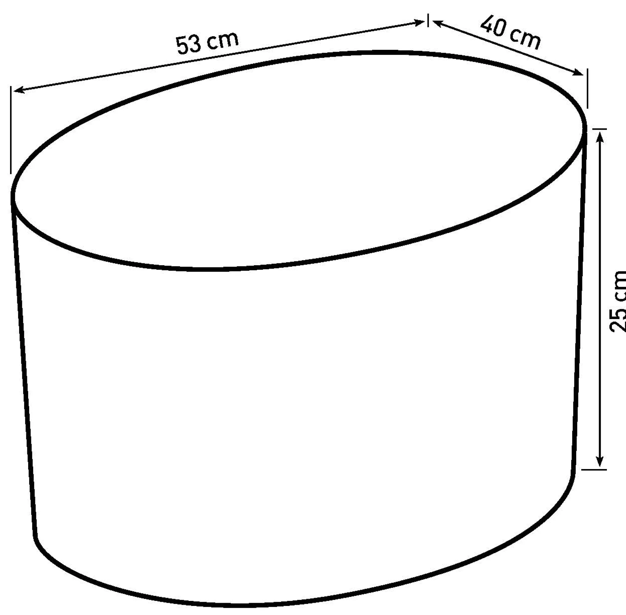 Homeville Kurv oval med håndtag 53x40x25cm