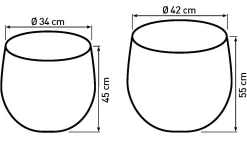 Homeville Kurv rund høj lys kubu rattan