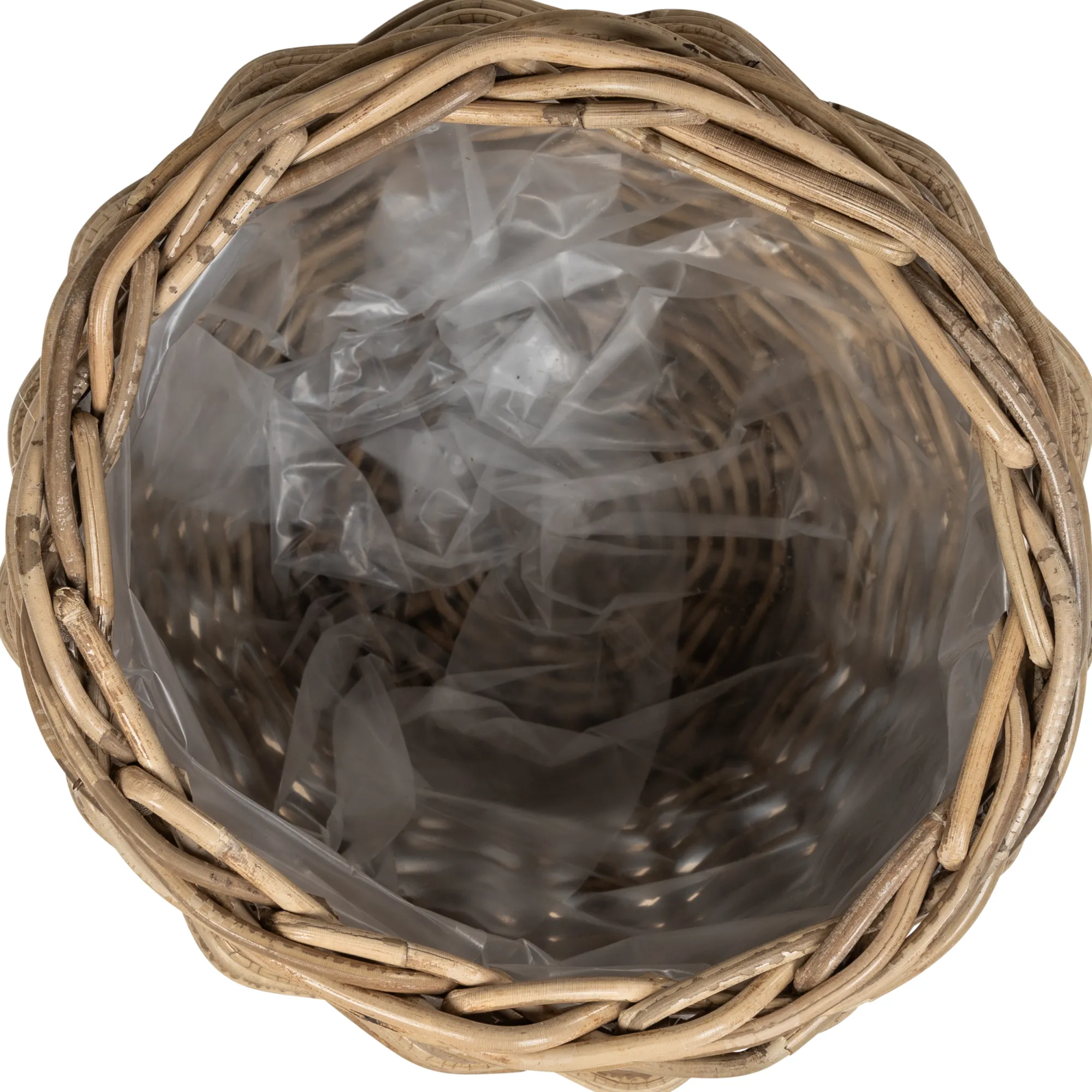 Homeville Kurv rund kubu rattan ø30x25cm