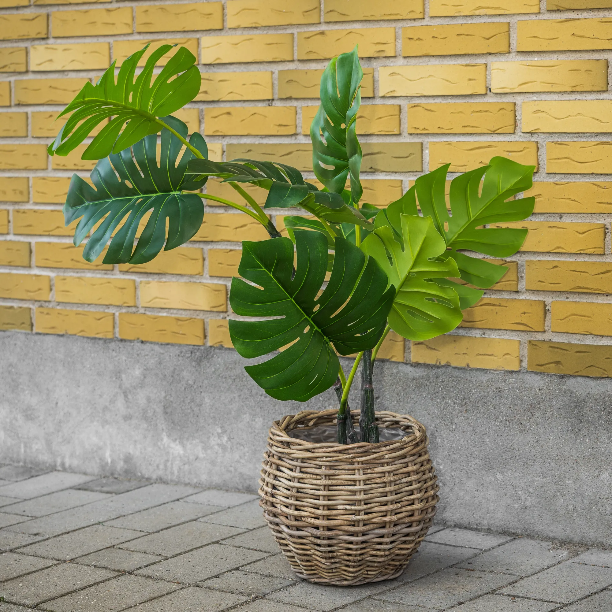 Homeville Kurv rund kubu rattan ø30x25cm