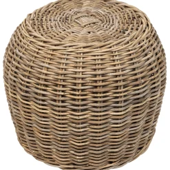 Homeville Kurv rund kubu rattan ø55x45cm