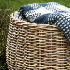 Homeville Kurv rund kubu rattan ø55x45cm