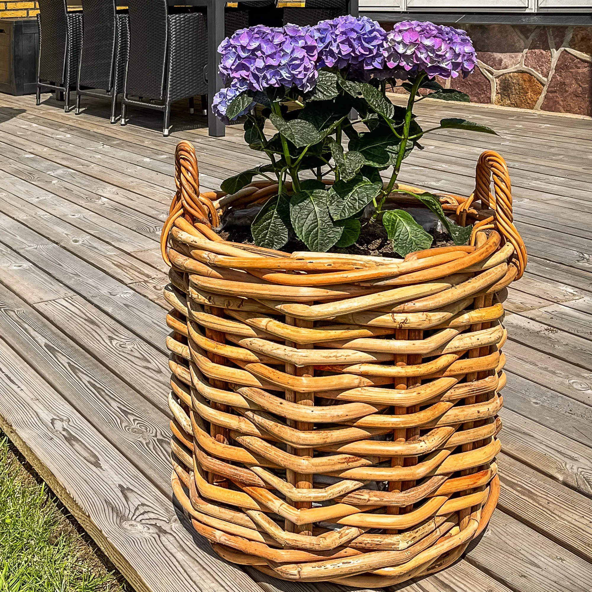 Homeville Kurv rund med håndtag ø50x53cm