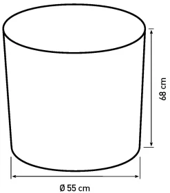 Homeville Kurv rund med håndtag ø68x55cm