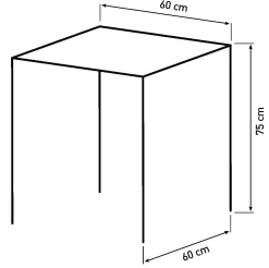 Homeville LaCroix 60x60x75cm sort/sort