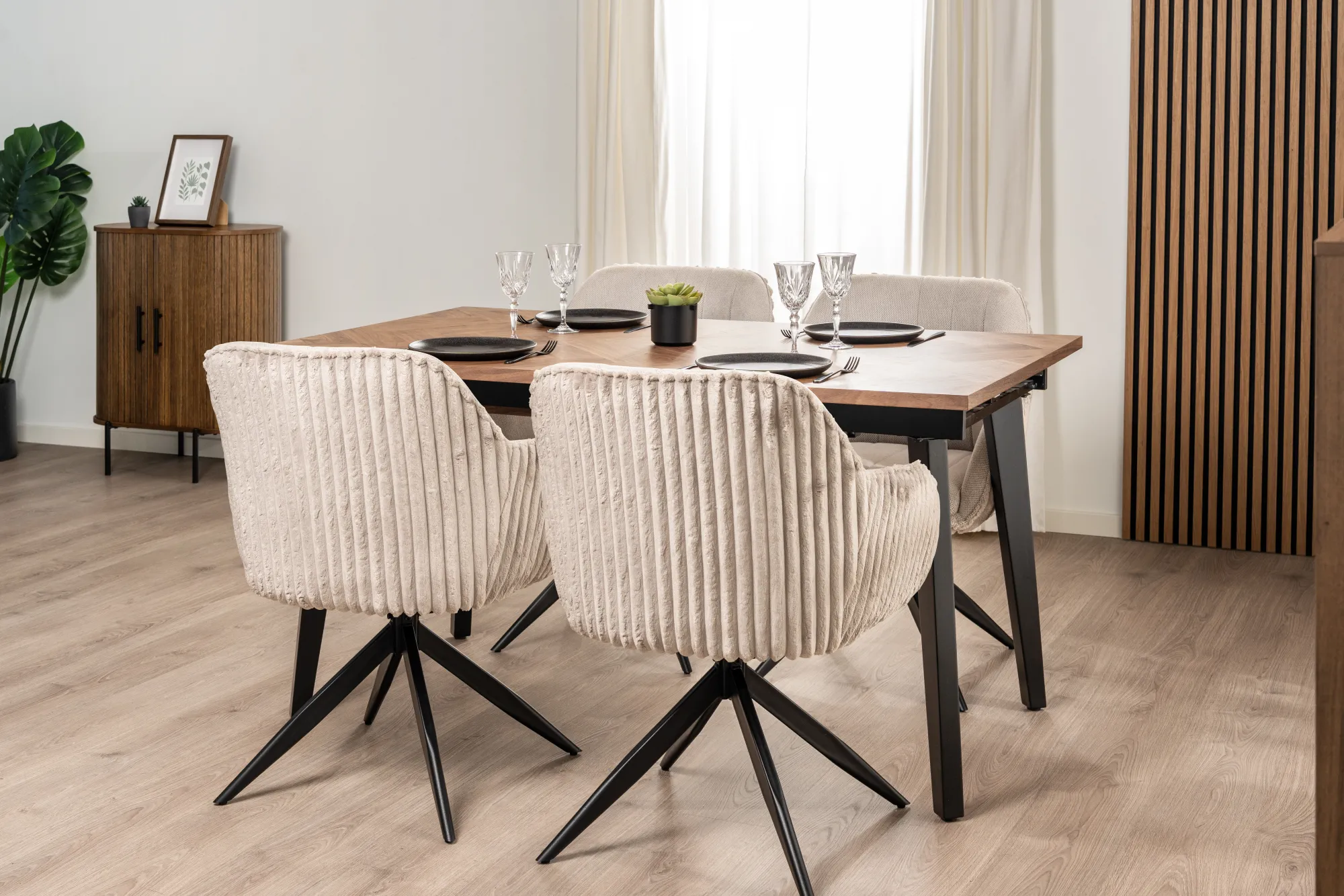 Homeville Laura med drejefunktion beige/sort