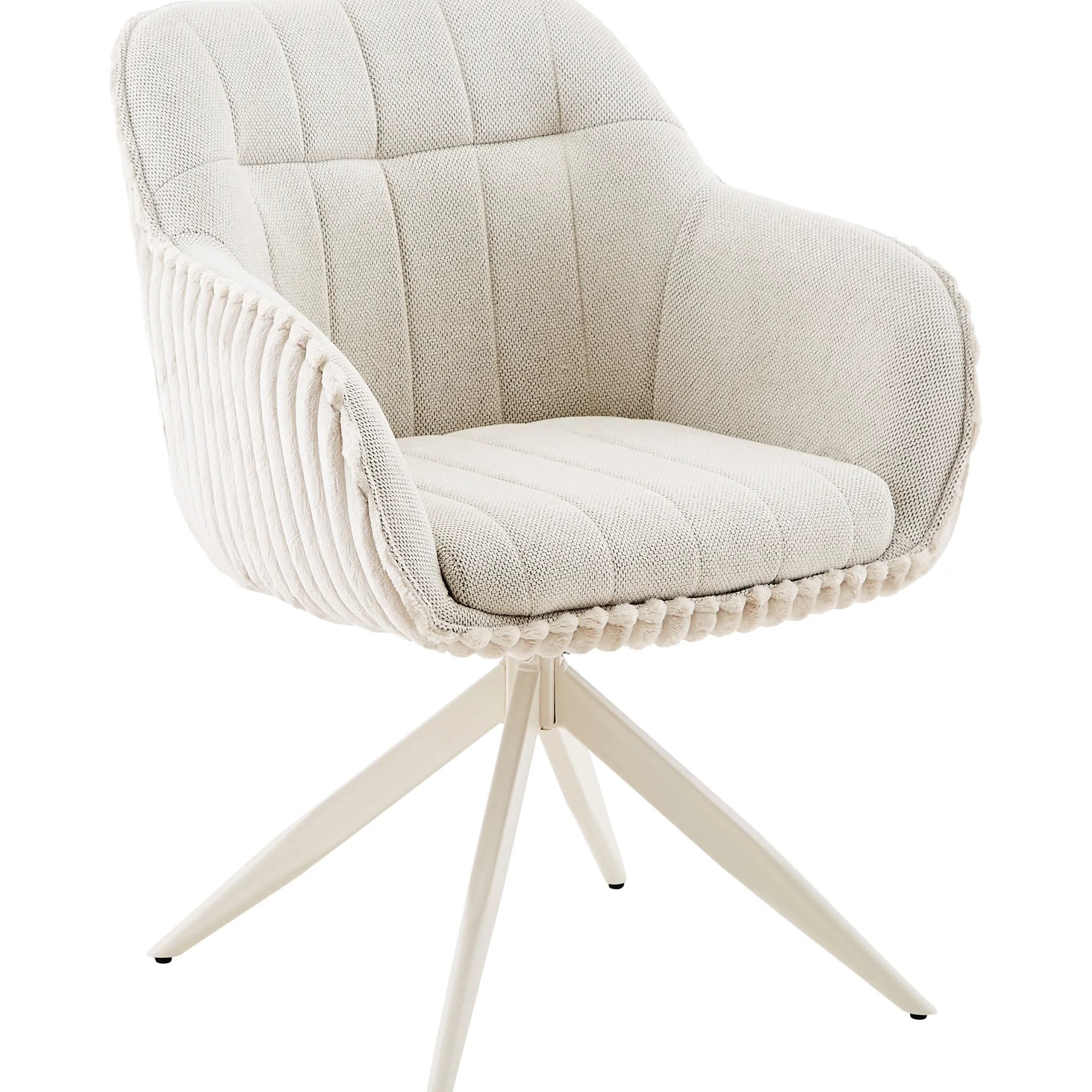 Homeville Laura med drejefunktion imiteret pels beige
