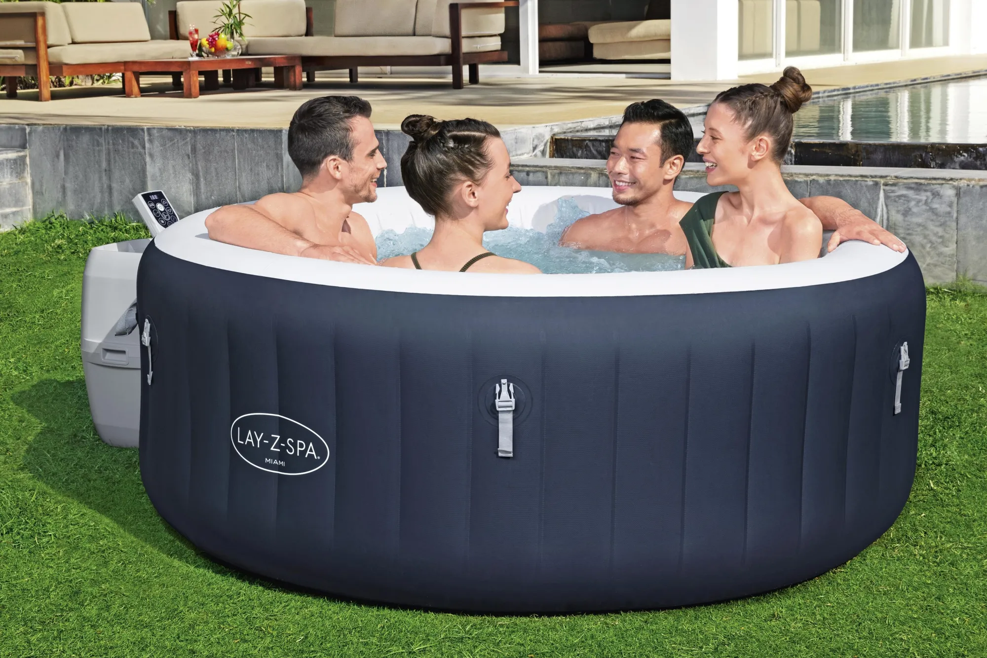 Bestway Lay-Z Spa Miami Airjet mørkeblå