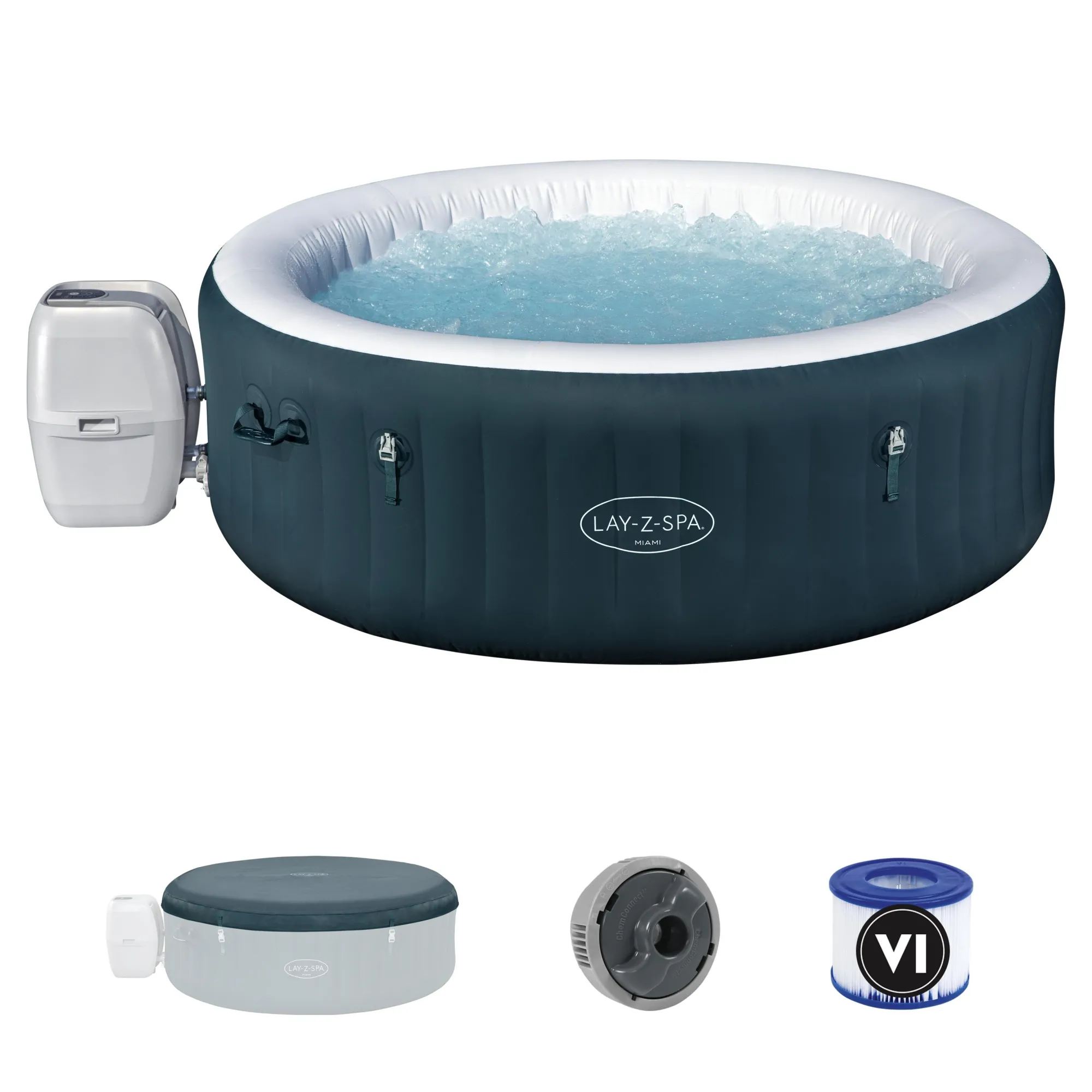 Bestway Lay-Z Spa Miami Airjet mørkegrøn