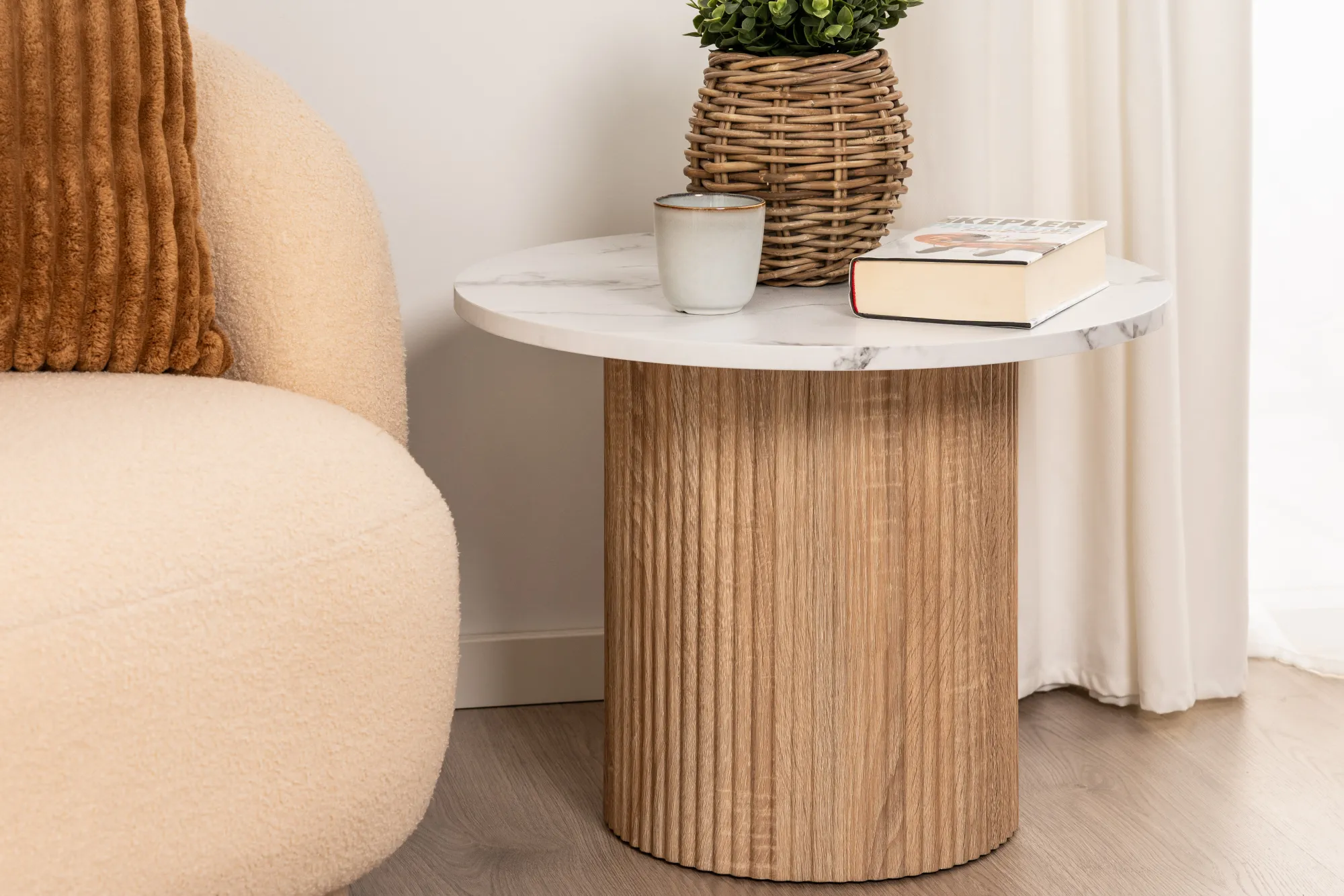 Homeville Leon natur/hvid ø60x45cm