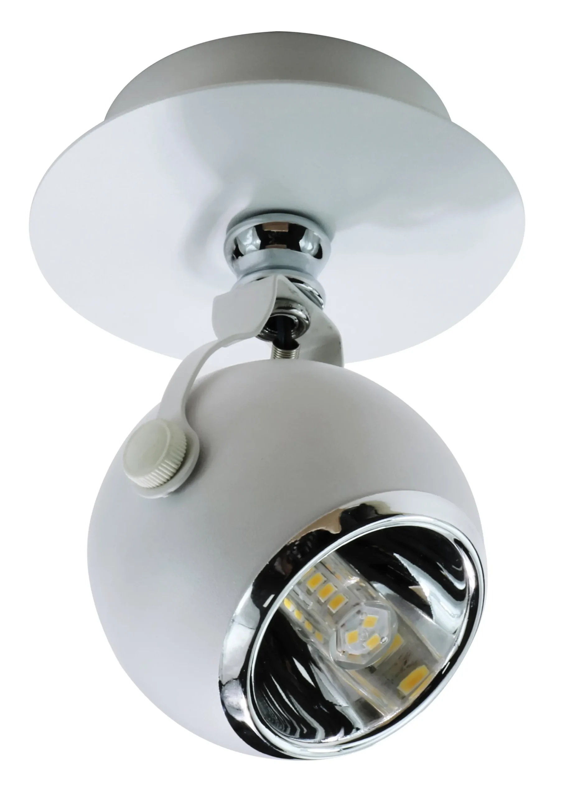 Homeville Loftlampe kugleformet 1 spot hvid