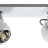 Homeville Loftlampe kugleformet 2 spots hvid