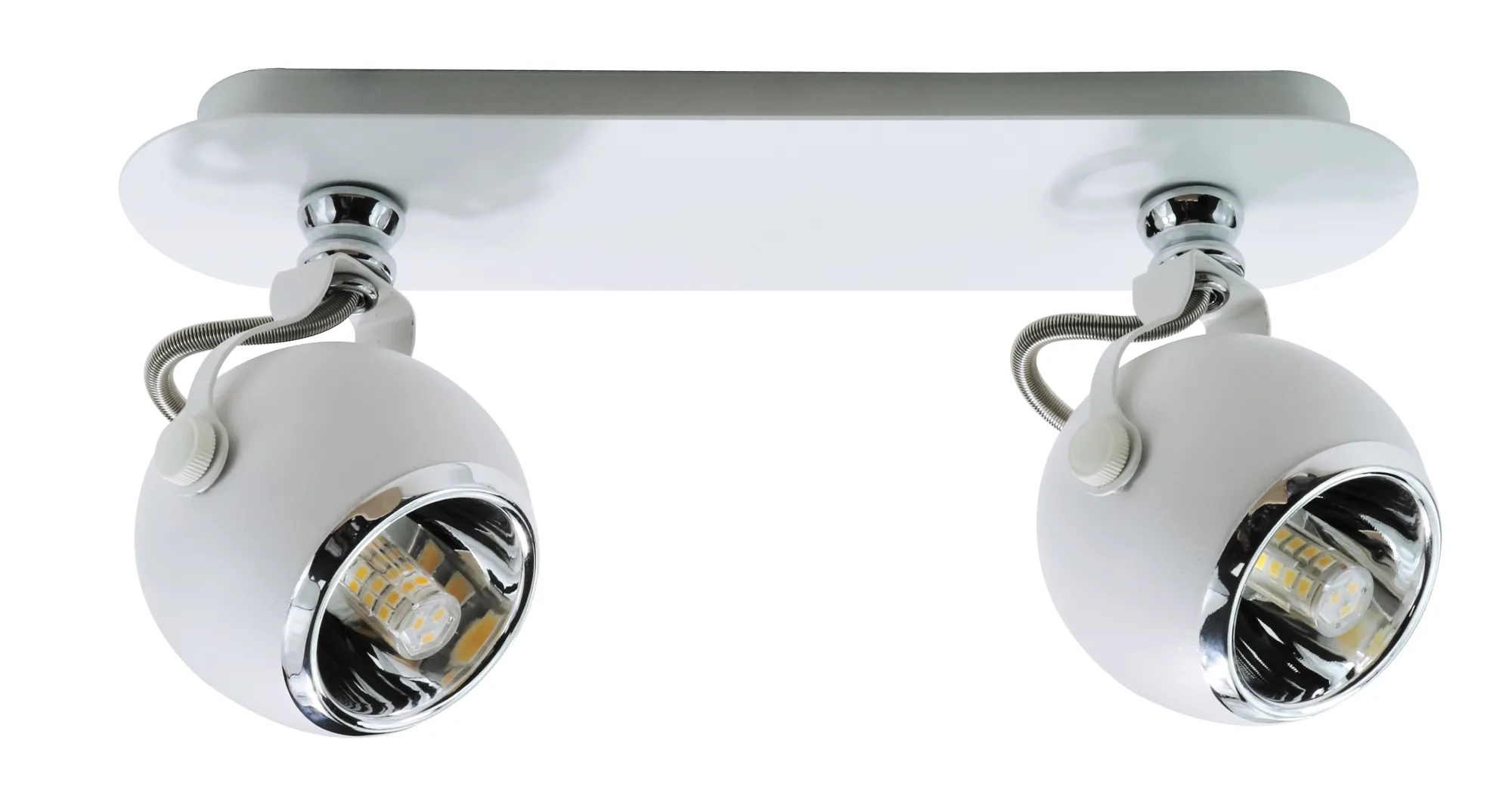Homeville Loftlampe kugleformet 2 spots hvid