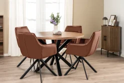 Homeville Louise med drejefunktion kunstlæder cognac