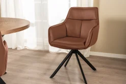 Homeville Louise med drejefunktion kunstlæder cognac
