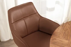 Homeville Louise med drejefunktion kunstlæder cognac