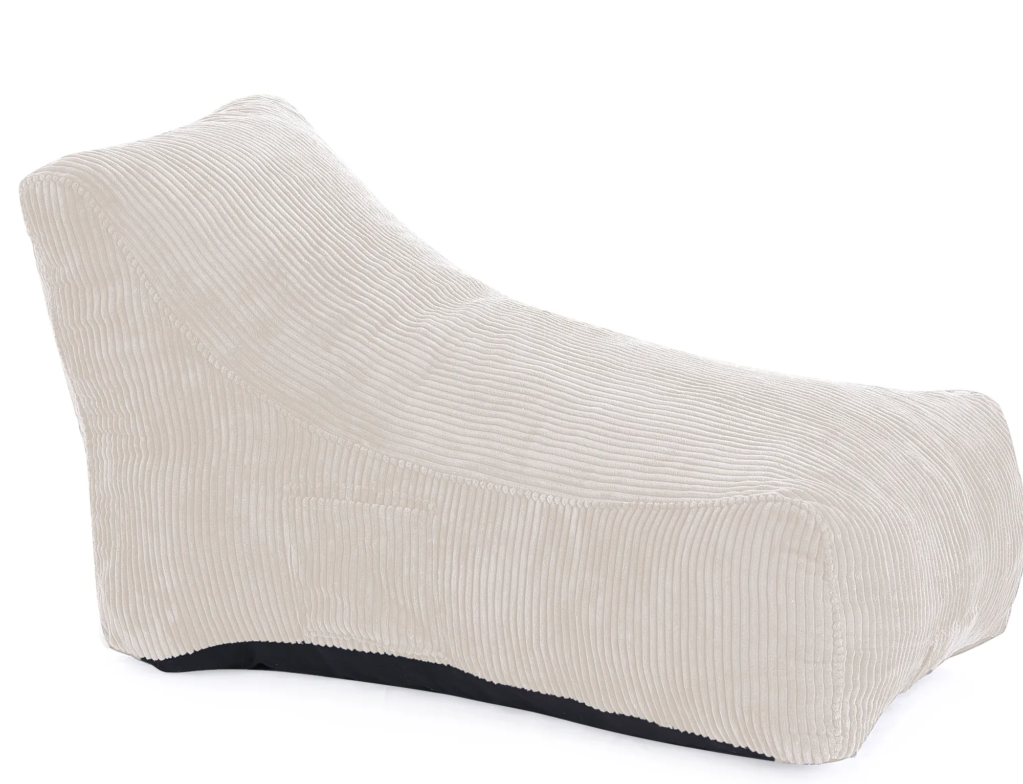 Homeville Lounge sækkestol fløjl creme
