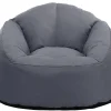 Homeville Lounge sækkestol stof mørkegrå