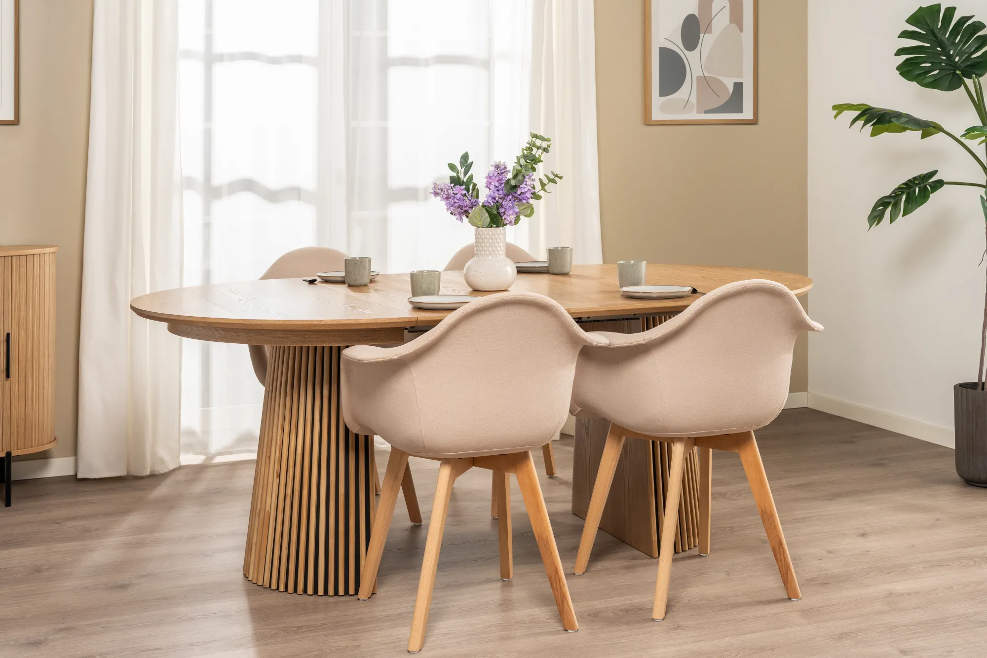 Homeville Lucas stof beige/natur