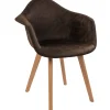 Homeville Lucas suede mørkebrun/natur