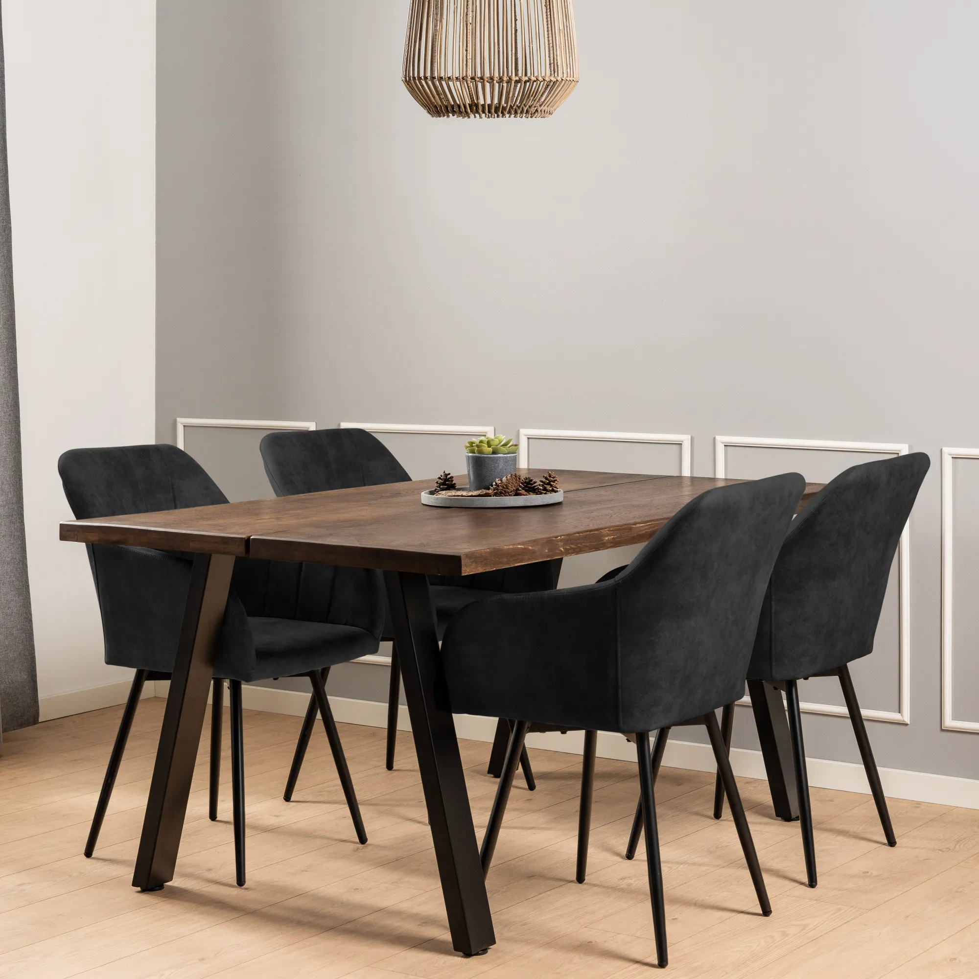 Homeville Lucy med drejefunktion suede sort