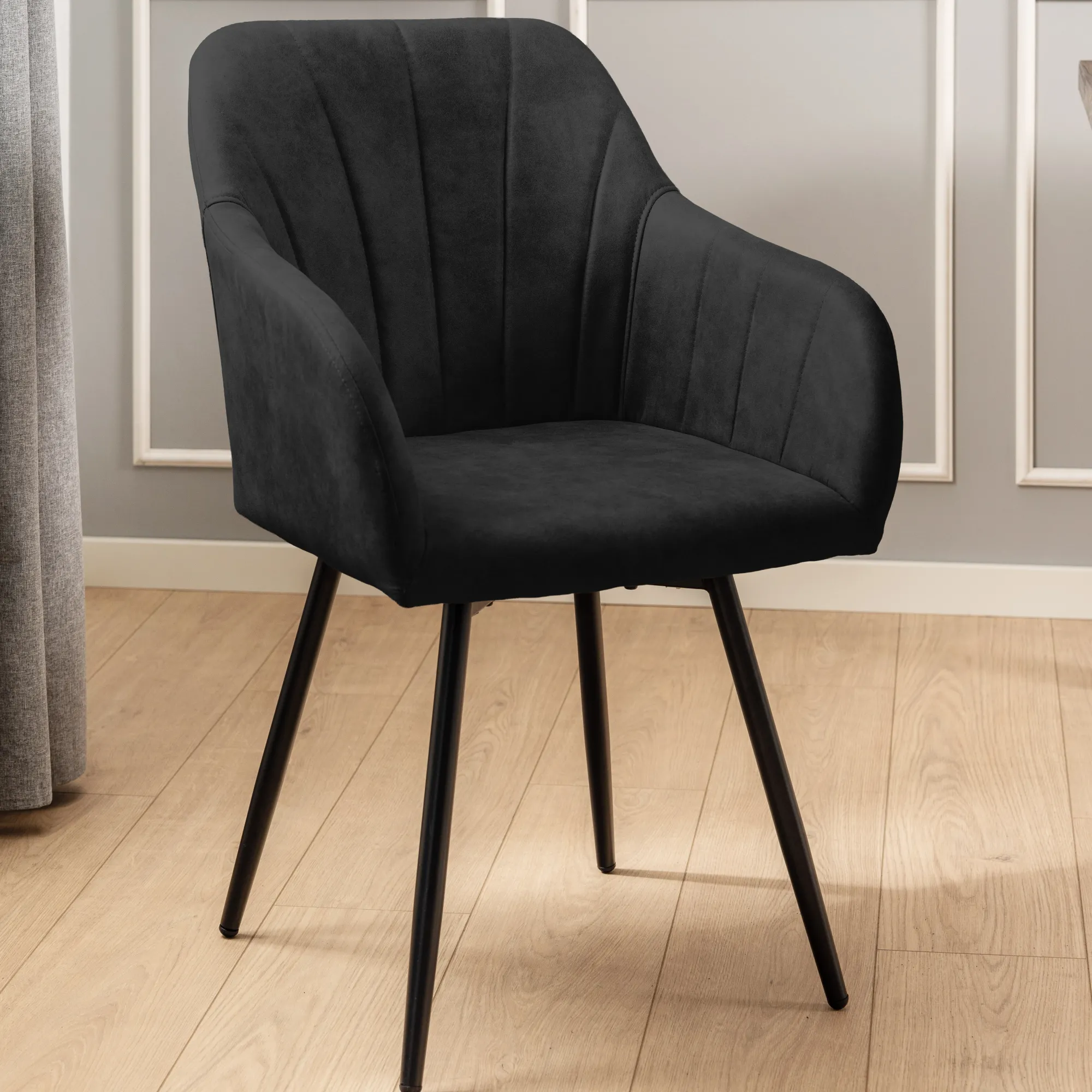Homeville Lucy med drejefunktion suede sort
