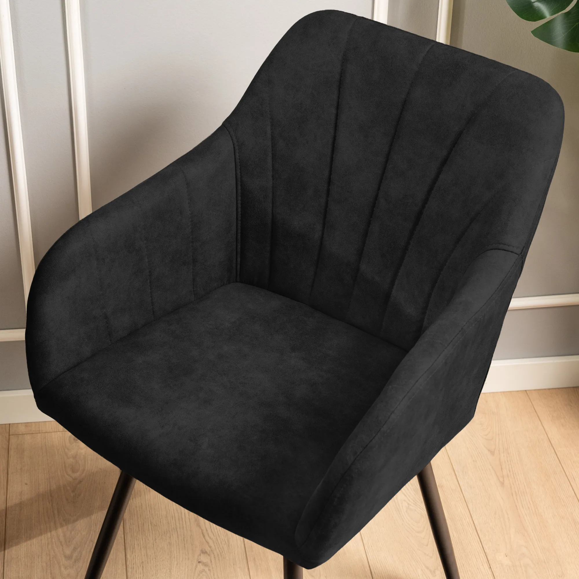 Homeville Lucy med drejefunktion suede sort