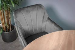 Homeville Lucy med drejefunktion velour mørkegrå