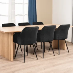 Homeville Lucy med drejefunktion velour sort