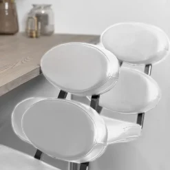 Homeville Mathilde kunstlæder hvid/krom