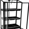 Moreland Minidrivhus med hjul poly sort 77,6x41,5x111,1cm.