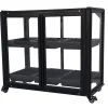 Moreland Minidrivhus med hjul sort 77,6x41,5x61cm