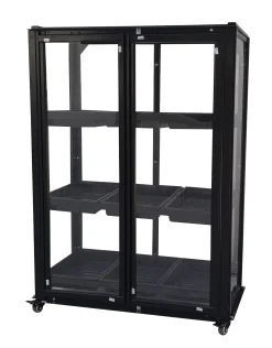 Moreland Minidrivhus med hjul sort 77,6x41,5x101cm
