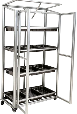 Moreland Minidrivhus poly sølv 77,6x41,5x151,1cm