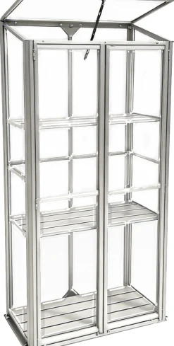 Moreland Minidrivhus poly sølv 77,6x41,5x151,1cm