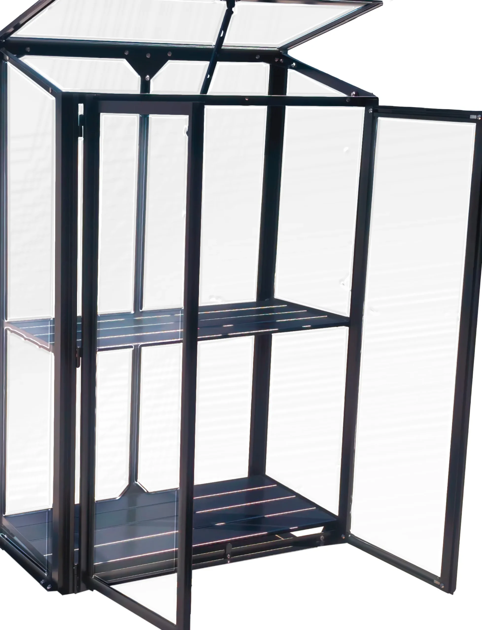 Moreland Minidrivhus poly sort 77,6x41,5x111,1cm