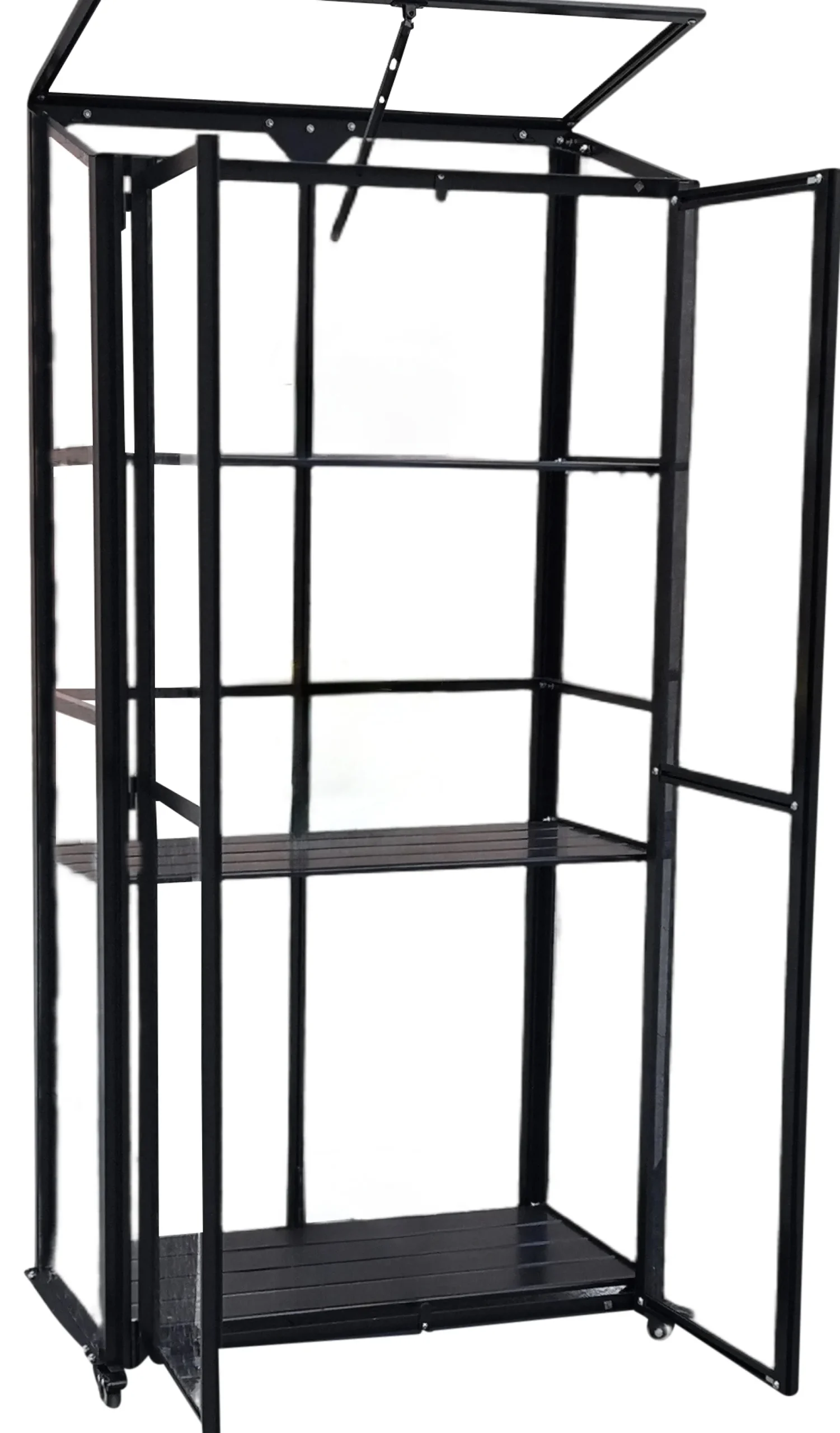 Moreland Minidrivhus poly sort 77,6x41,5x151,1cm