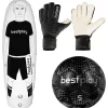 Bestplay Målmandshandske til børn + Platinum Fodbold str.5 + Airdummy 180cm