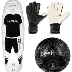 Bestplay Målmandshandske til børn + Platinum Fodbold str.5 + Airdummy 180cm