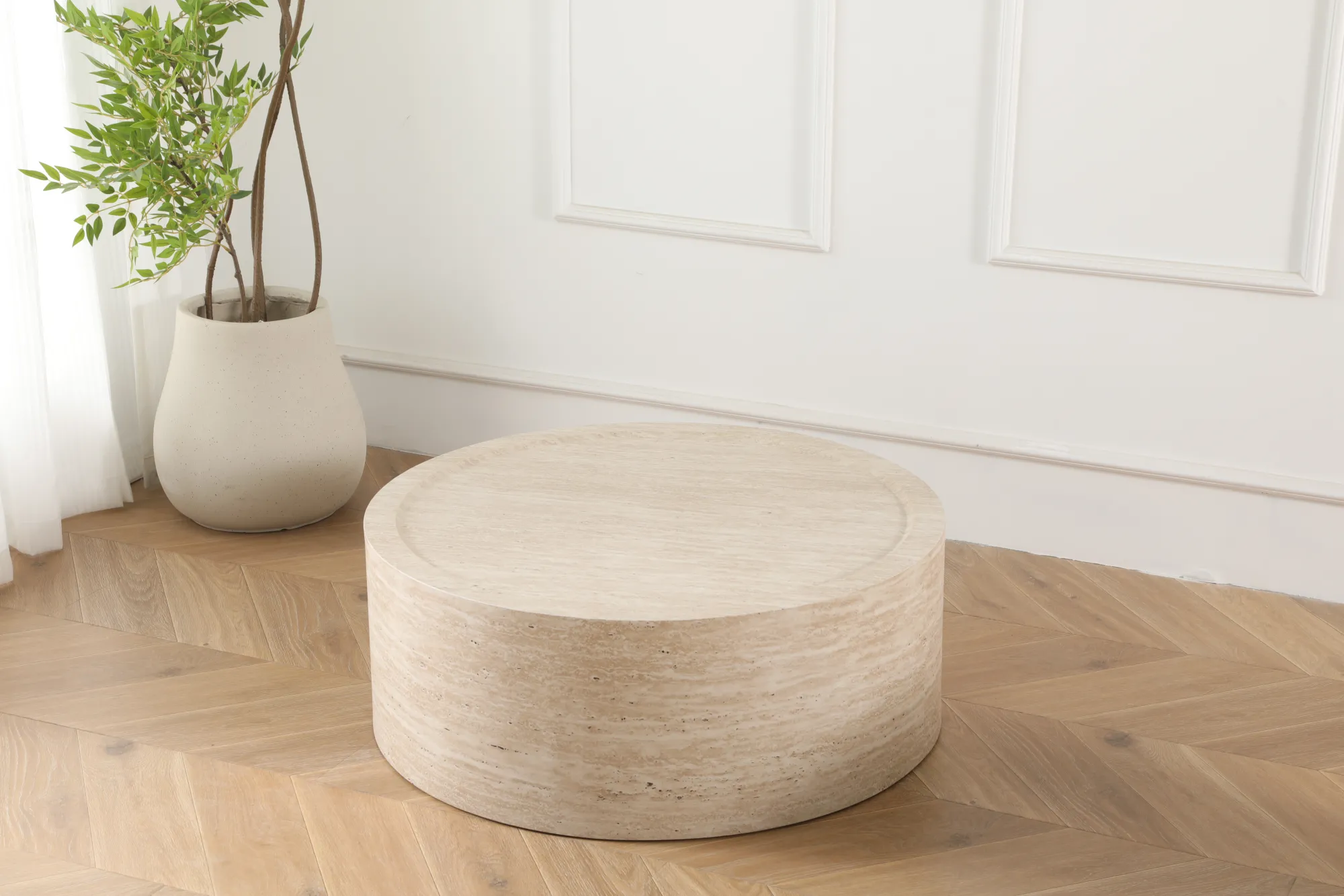 Homeville Modena beige/brun ø80x30cm