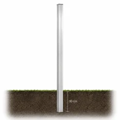 Workmann Nedgravningsstolpe 1 stk sølv 120cm komposithegn