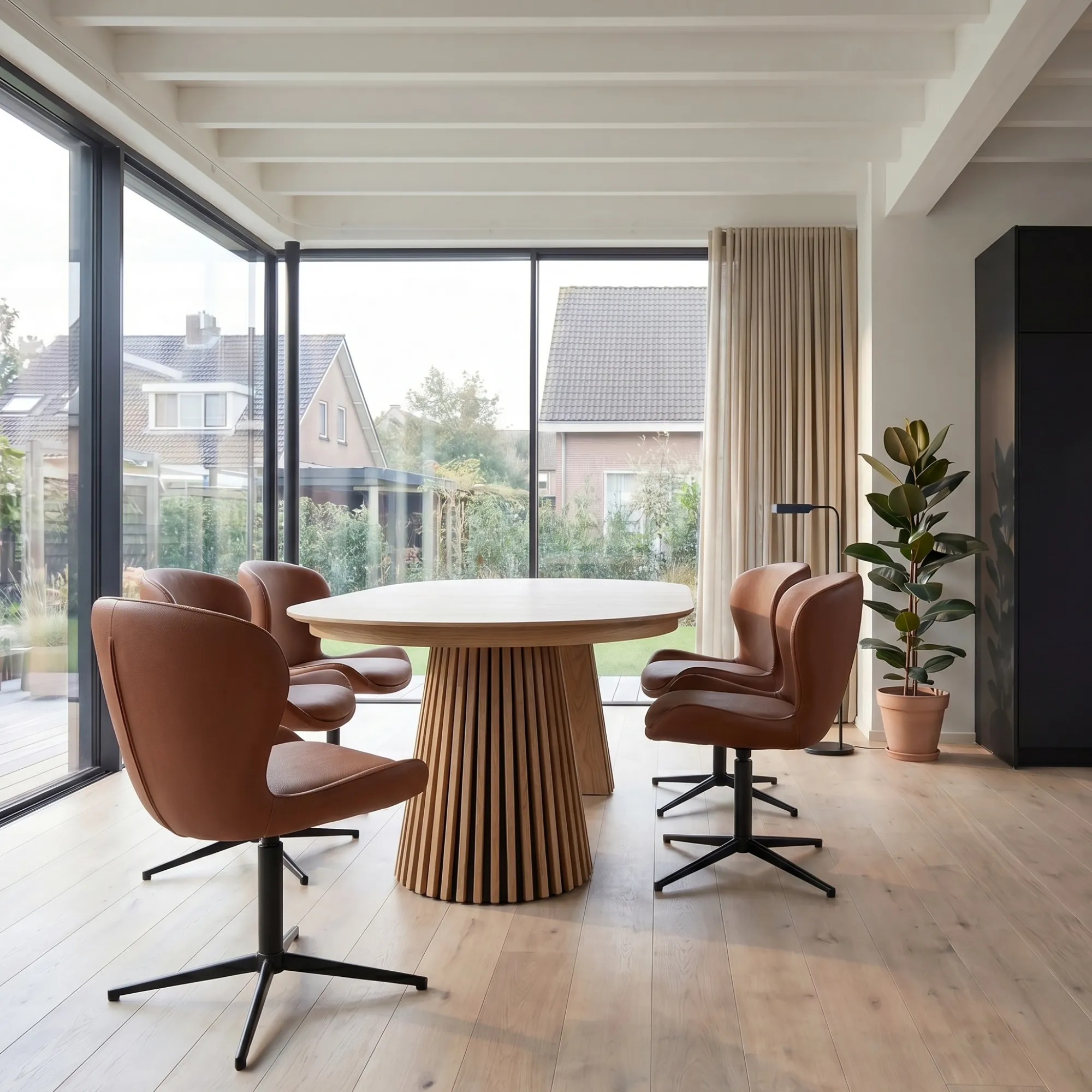 Furnhouse Nicklas med drejefunktion læder lysebrun