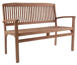 Moreland Nina bænk i kerne teaktræ 120x54x88cm