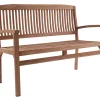 Moreland Nina bænk i teaktræ 120x54x88cm