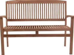 Moreland Nina bænk i teaktræ 120x54x88cm